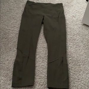 Lululemon Dark Green Pace Rival Crops